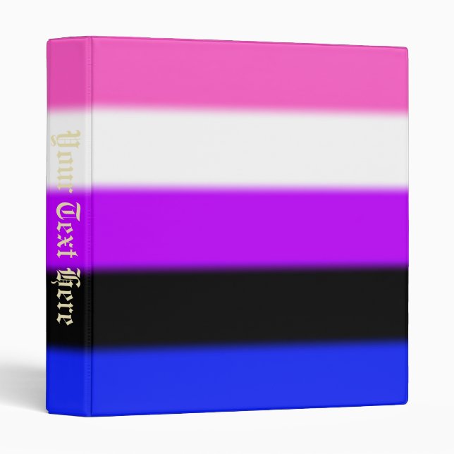 Falln Genderfluid Pride Flag 3 Ring Binder (Front/Spine)