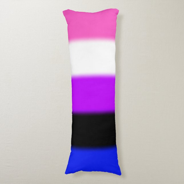 Falln Genderfluid Pride Flag Body Pillow (Front Vertical)