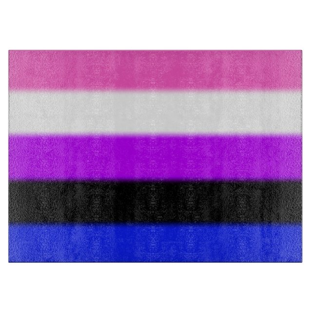 Falln Genderfluid Pride Flag Cutting Board (Front)