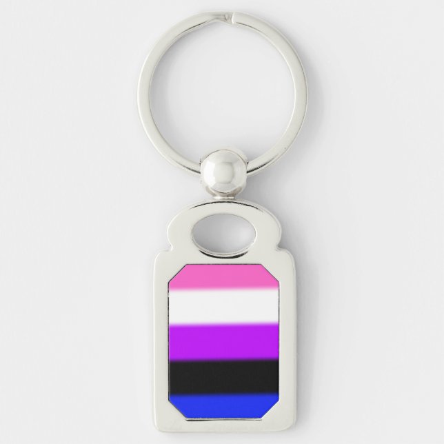Falln Genderfluid Pride Flag Keychain (Front)