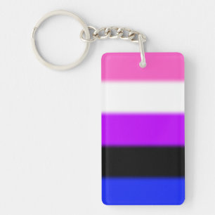 Falln Genderfluid Pride Flag Keychain
