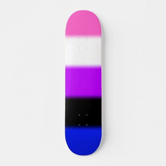 Falln Genderfluid Pride Flag Skateboard Deck (Front)