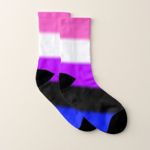 Falln Genderfluid Pride Flag Socks