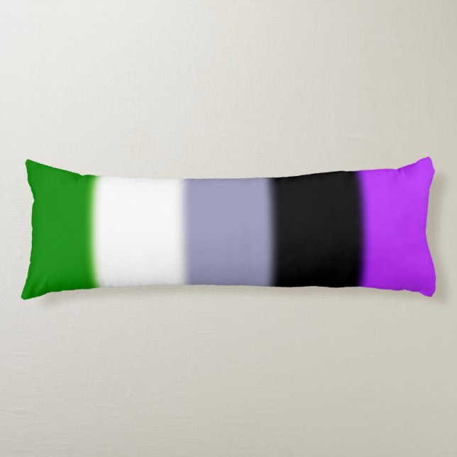 Falln Genderqueer Pride Flag Body Pillow (Front)