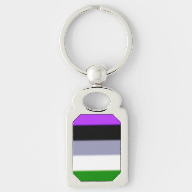Falln Genderqueer Pride Flag Keychain (Front)