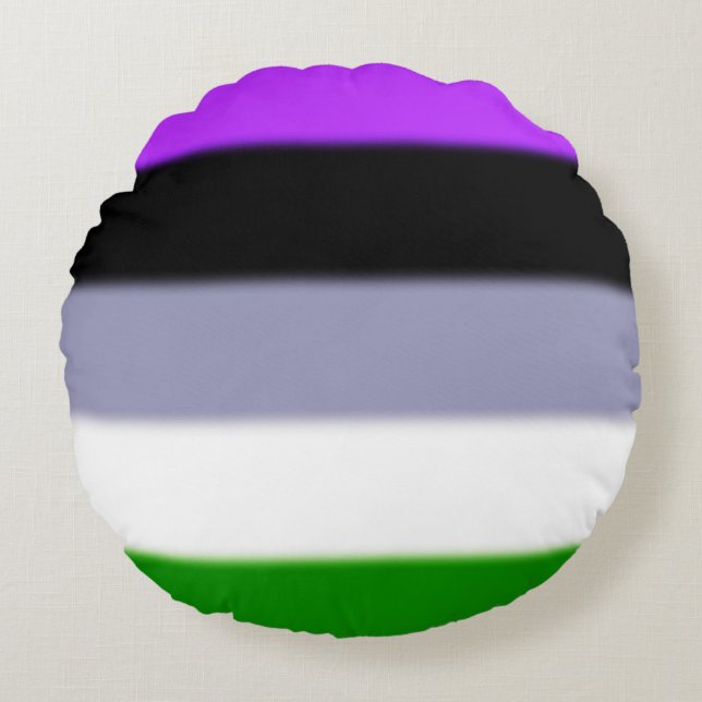 Falln Genderqueer Pride Flag Round Pillow (Front)
