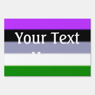 Falln Genderqueer Pride Flag Yard Sign