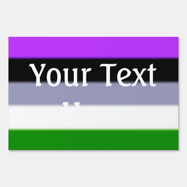 Falln Genderqueer Pride Flag Yard Sign (Front)