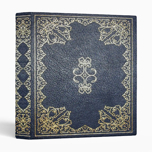 Falln Gilded Gold and Blue Book Binder (Front/Spine)