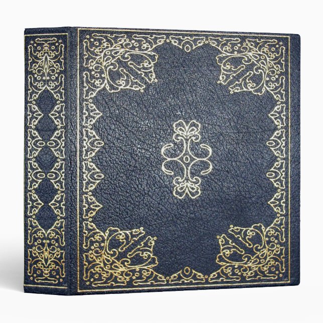 Falln Gilded Gold and Blue Book Binder (Front/Spine)