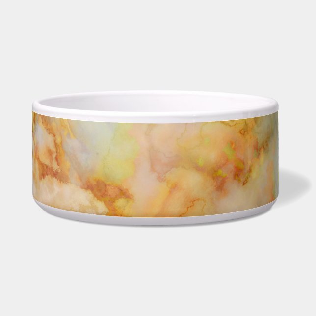 Falln Gold Rippled Marble Bowl (Front)