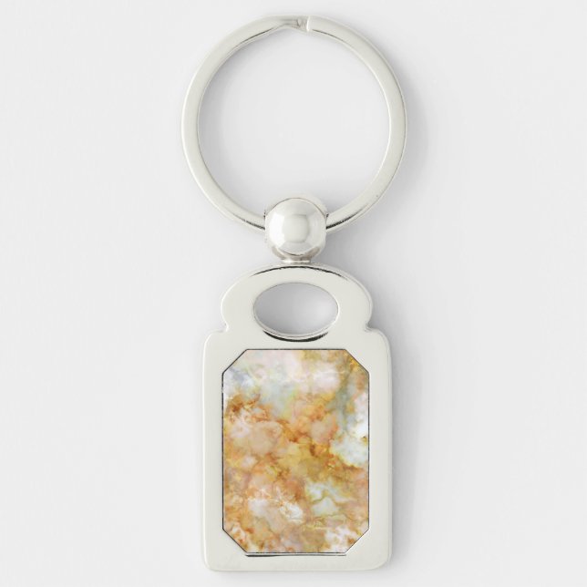 Falln Gold Rippled Marble Keychain (Front)