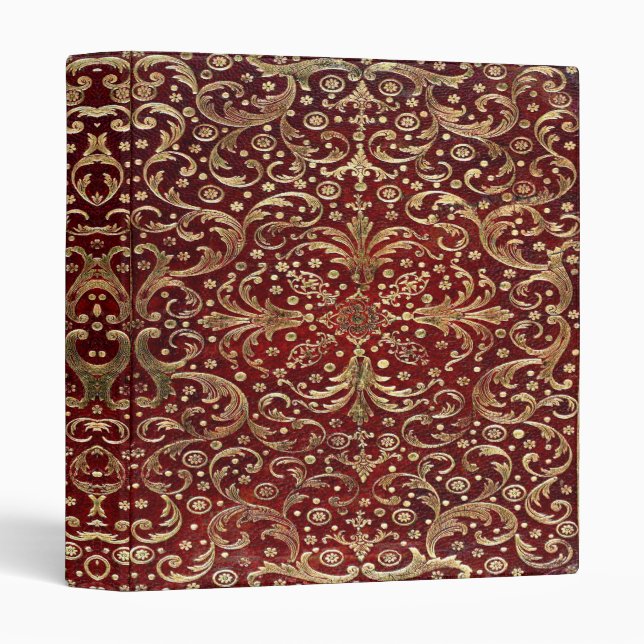 Falln Gold Swirled Red Book Binder (Front/Spine)
