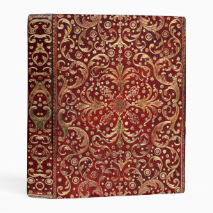 Falln Gold Swirled Red Book Mini Binder