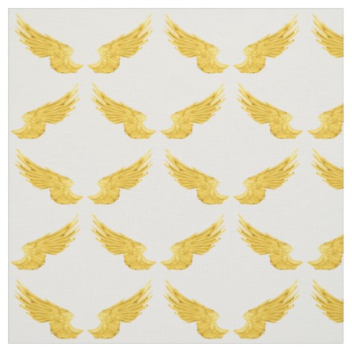 Falln Golden Angel Wings Fabric