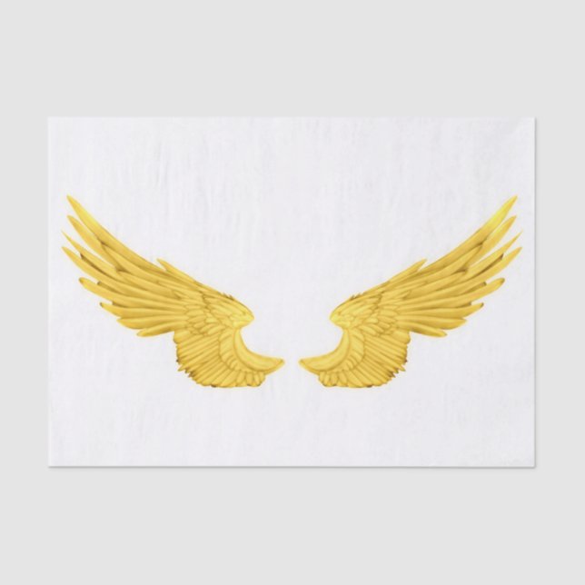 Falln Golden Angel Wings Tissue Paper (Front)