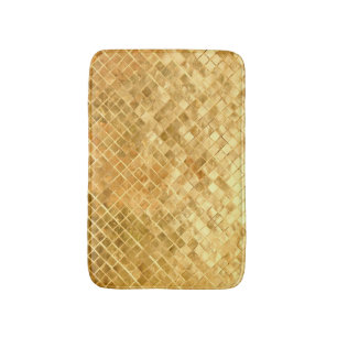 Falln Golden Checkerboard Bathroom Mat
