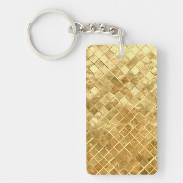 Falln Golden Checkerboard Keychain (Front)