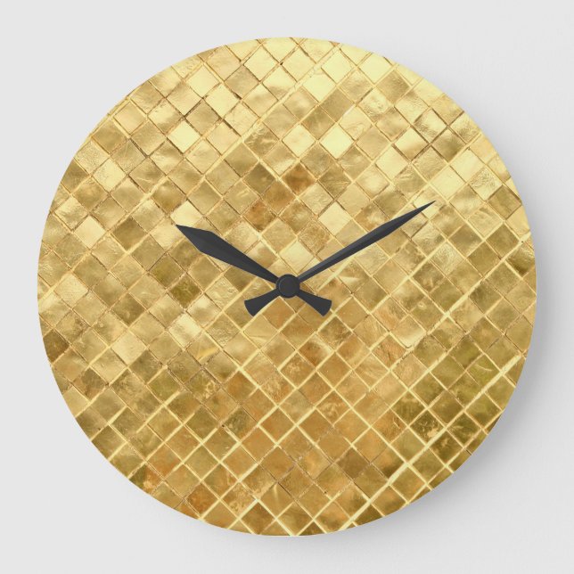 Falln Golden Checkerboard Large Clock (Front)