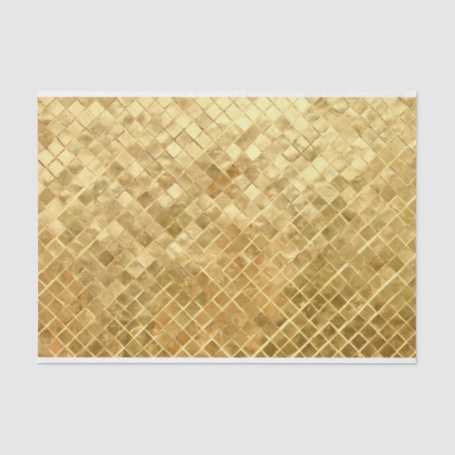 Falln Golden Checkerboard Tissue Paper (Front)