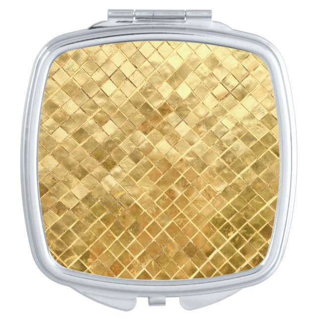 Falln Golden Checkerboard Vanity Mirror (Front)