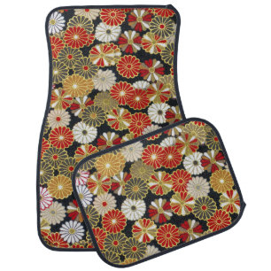 Falln Golden Chrysanthemums Car Mat