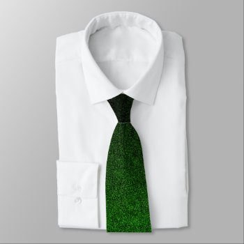Falln Green & Black Glitter Gradient Neck Tie by FallnAngelCreations at Zazzle
