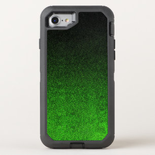 Falln Green & Black Glitter Gradient OtterBox Defender iPhone SE/8/7 Case