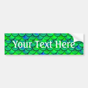 Falln Green Blue Scales Bumper Sticker