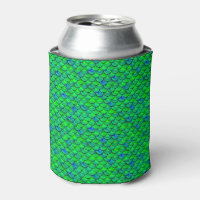 Falln Green Blue Scales Can Cooler