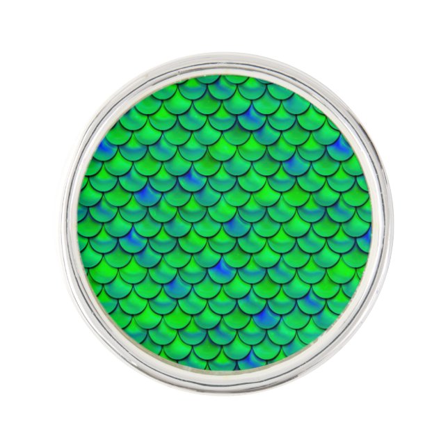 Falln Green Blue Scales Lapel Pin (Front)