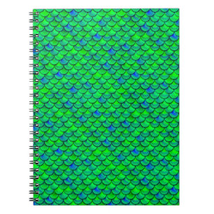 Falln Green Blue Scales Notebook