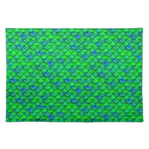 Falln Green Blue Scales Placemat