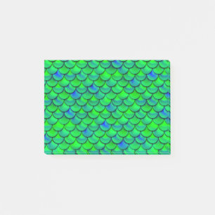 Falln Green Blue Scales Post-it Notes
