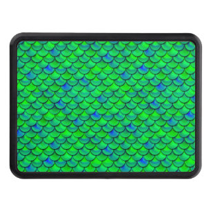 Falln Green Blue Scales Tow Hitch Cover