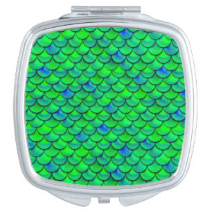 Falln Green Blue Scales Vanity Mirror