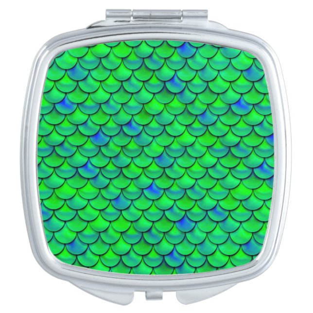 Falln Green Blue Scales Vanity Mirror (Front)