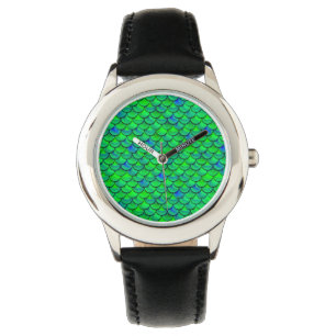 Falln Green Blue Scales Watch