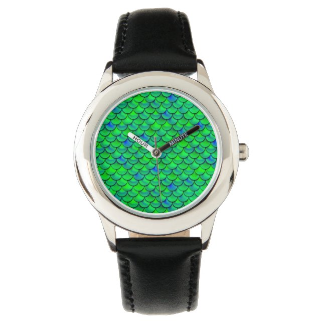 Falln Green Blue Scales Watch (Front)