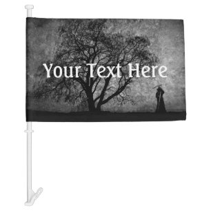 Falln Grim Reaper Original Art Boundaries Between Car Flag