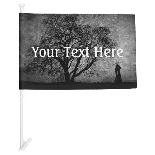 Falln Grim Reaper Original Art Boundaries Between Car Flag (Front)