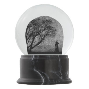 Falln Grim Reaper Original Art Boundaries Between Snow Globe