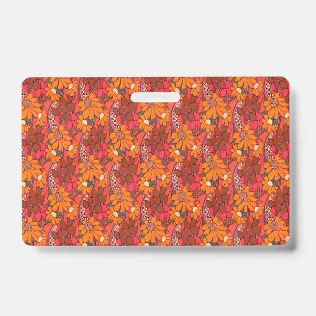 Falln Groovy Flowers Badge (Front)
