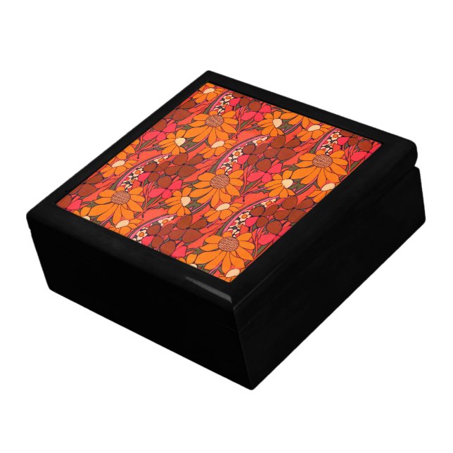 Falln Groovy Flowers Keepsake Box (Side)