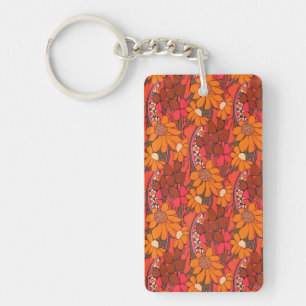 Falln Groovy Flowers Keychain