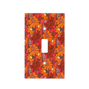 Falln Groovy Flowers Light Switch Cover