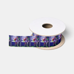 Falln Happy Halloween Pumpkin Witch Satin Ribbon
