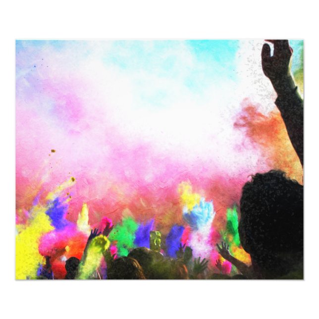 Falln Holi Colors Photo Print (Front)
