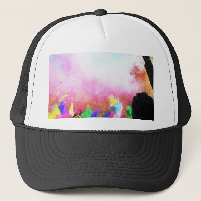 Falln Holi Colors Trucker Hat (Front)