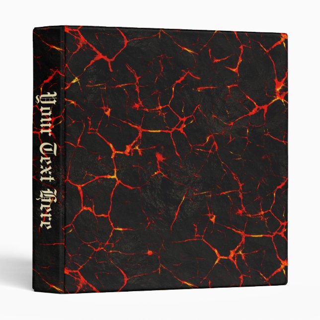Falln Hot Lava 3 Ring Binder (Front/Spine)